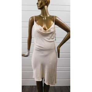 New Honor The Gift Dress Womens Size‎ L Sand Silk Slip Dress Ladies NWT